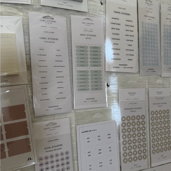 Cloth & Paper sticky notes & stickers set - Picture 6 of 7